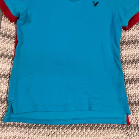American Eagle Men’s Polo Shirts Size XS. Colors are Turquoise and Red. GUC - Picture 16 of 16